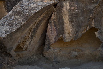 Gobustan is an Archaeological reserve in Azerbaijan, South of Baku. Rock drawings