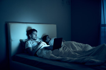 man watching tv in living room