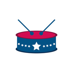 Isolated usa drum vector design