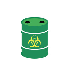 Barrel of toxic waste. Toxic waste vector illustration