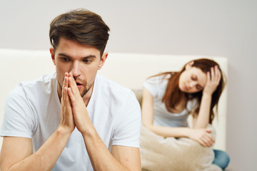 young couple having an argument at home