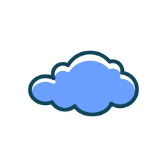 Cloud icon vector in trendy style design
