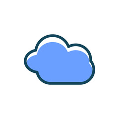 Cloud icon vector in trendy style design