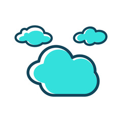 Cloud icon vector in trendy style design