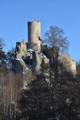  View on Frydstejn castle ruin, Mala skala, Bohemian paradise, Czech republic