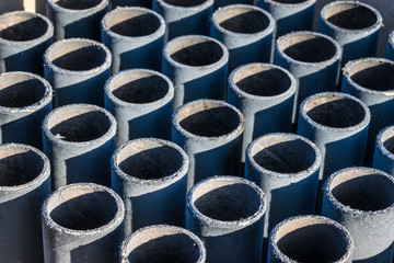 Detail of a firework battery.