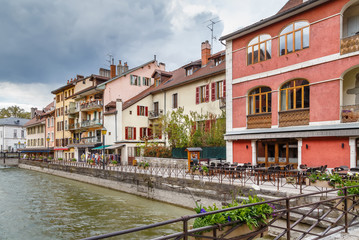 Thiou river in Annecy, France