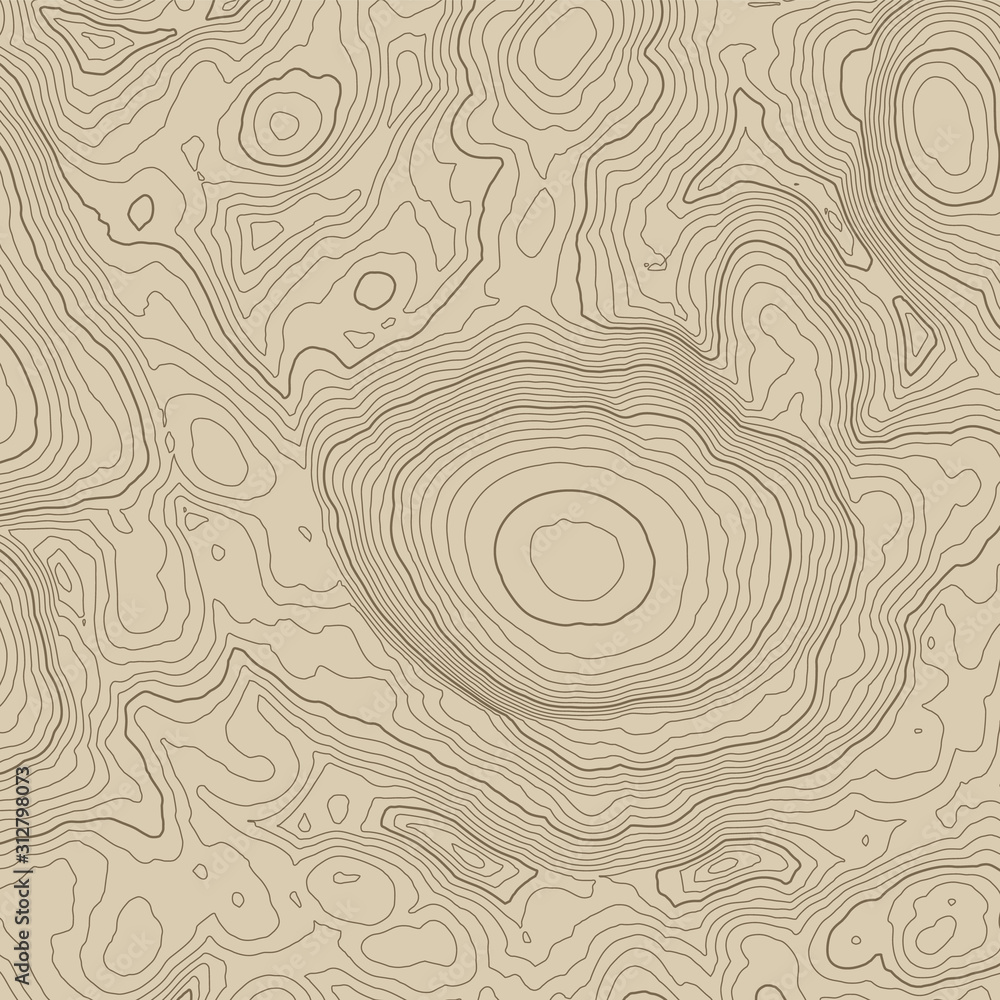 Aufkleber Abstract topographic map background with height lines