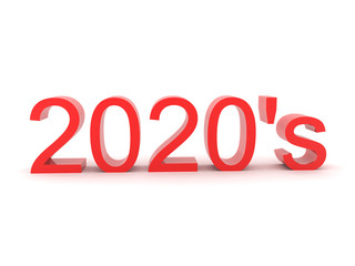 3D Red text saying the 2020's