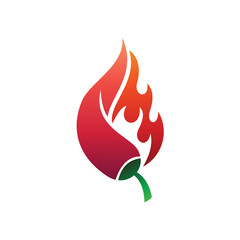 Logo of Chili Fire, Chili Logo Template, Spicy Logo Vector