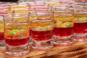 Berry jelly with pieces of dried fruit
