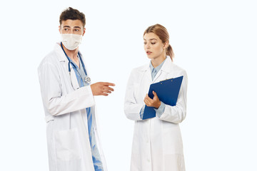 Fototapeta premium young doctor and nurse