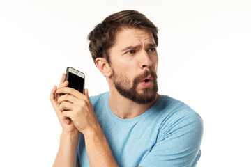 young man with mobile phone