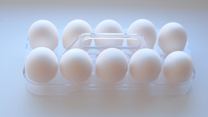 chicken eggs in the cassette