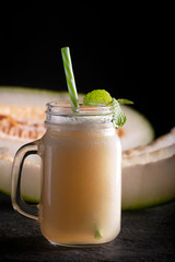 Melon fruit drink. Healthy and tasty drink.