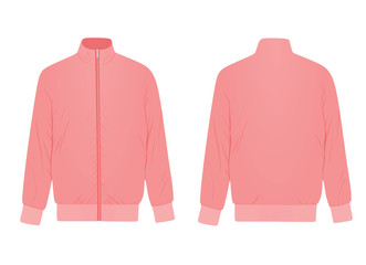 Pink tracksuit top. vector illustration