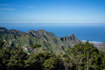 View of the Anaga Mountains over Tenerife