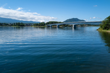 Obraz premium Lake Kawaguchiko with Mount Fuji