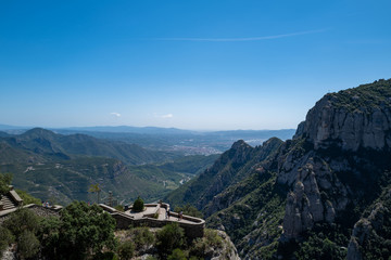 Fototapeta na wymiar View on the pyrenees near Barcelona in Spain
