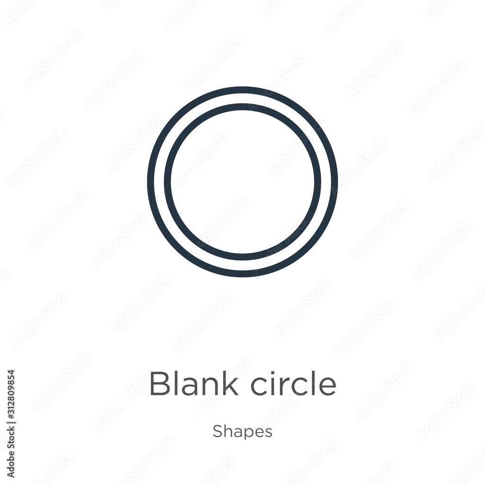 Poster blank circle icon. thin linear blank circle outline icon isolated on white background from shapes co