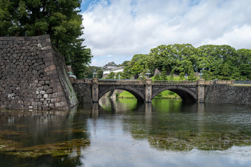 Fototapeta na wymiar Bridge near the Emperors Palace in Tokyo