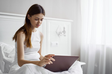 young woman with laptop