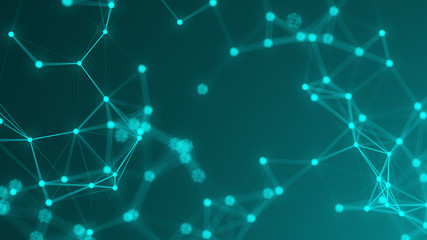 Abstract connection dots. Technology background. Network concept. 3d rendering