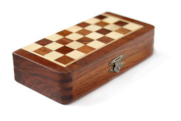 box of road chess on a white background