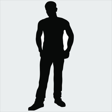  black silhouette of a man