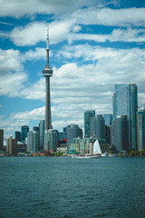 Obraz premium CN Tower in Toronto, June 2nd 2019