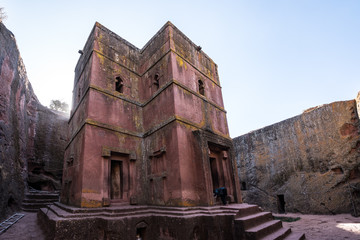 Lalibela, Ethiopia. Famous Rock-Hewn Church of Saint George - Bete Giyorgis