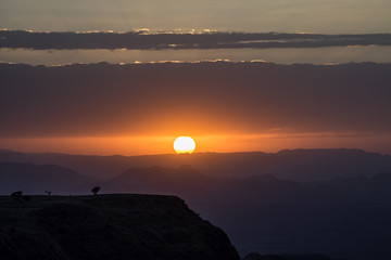 sunset in the highlands of Lalibela, Ethiopia