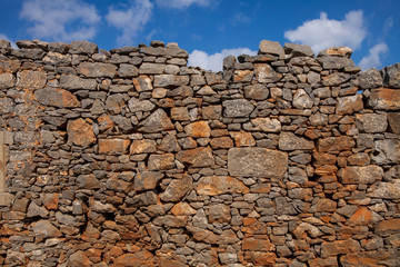 Antique wall in the mountains. Crete, Greece