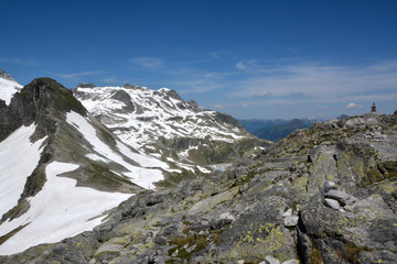 Weißsee Gletscherwelt in national park Hohe Tauren	