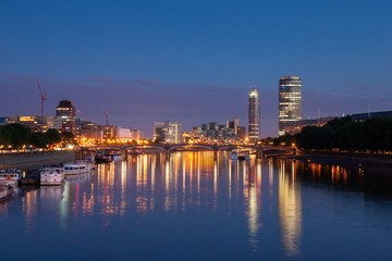 Vauxhall Bridge and River Thames in London