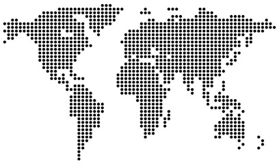 Fototapeta premium Map dotted in white background. Vector illustration