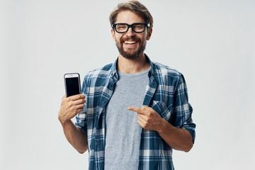 young man with mobile phone
