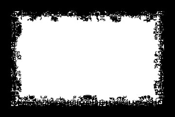 Grunge frame. Black template on a white background with a place under the text