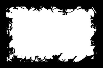 Obraz premium Grunge frame. Black template on a white background with a place under the text