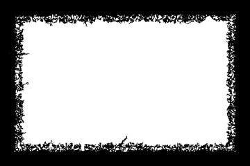 Grunge frame. Black template on a white background with a place under the text