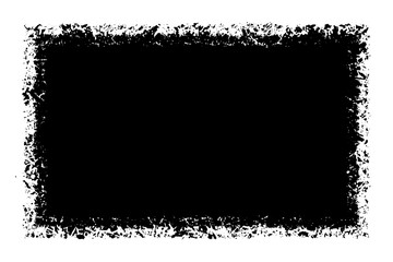 Grunge black spot on a white background. Abstract ink blot