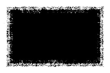 Grunge black spot on a white background. Abstract ink blot