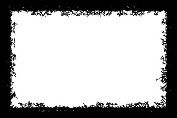Grunge frame. Black template on a white background with a place under the text