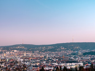Stuttgart zur blauen Stunde 