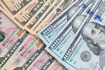 USA american dollars banknotes background