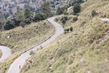 Scenic winding road with outstanding views in Mallorca called Sa Calobra.