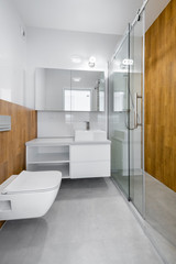 Fototapeta na wymiar Modern bathroom interior design