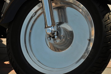 Motorradfelge, Chrom, 