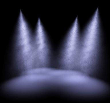 abstract spot lights with fog.