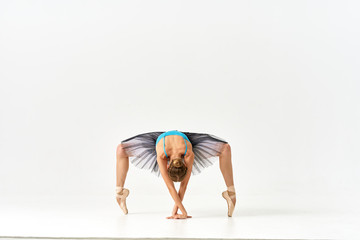 young woman doing yoga exercise